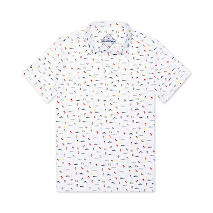 Men's Burlebo Performance Polo - Surfer PP-SURF - Crazy House Western Wear