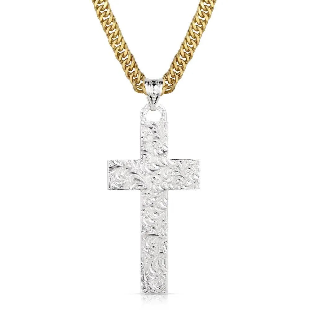 Men's Montana Silversmiths Sunrise Mesa Cross Necklace NC5913