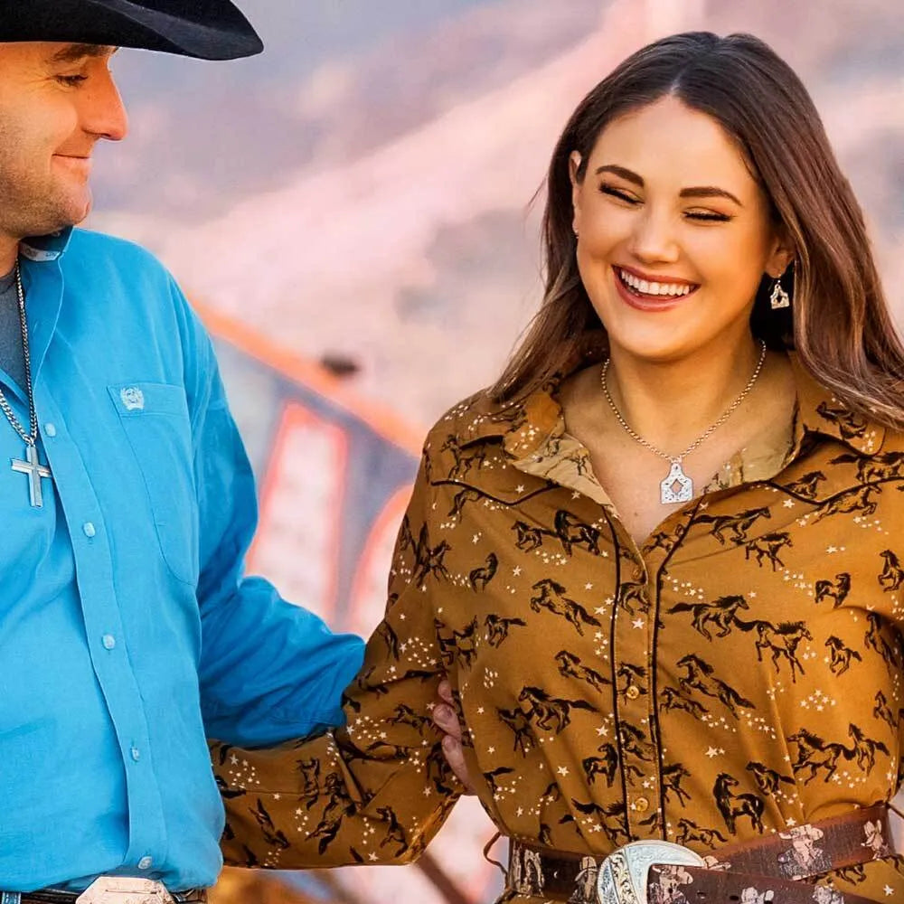 Women's Montana Silversmiths Out West Cow Tag Necklace NC6135