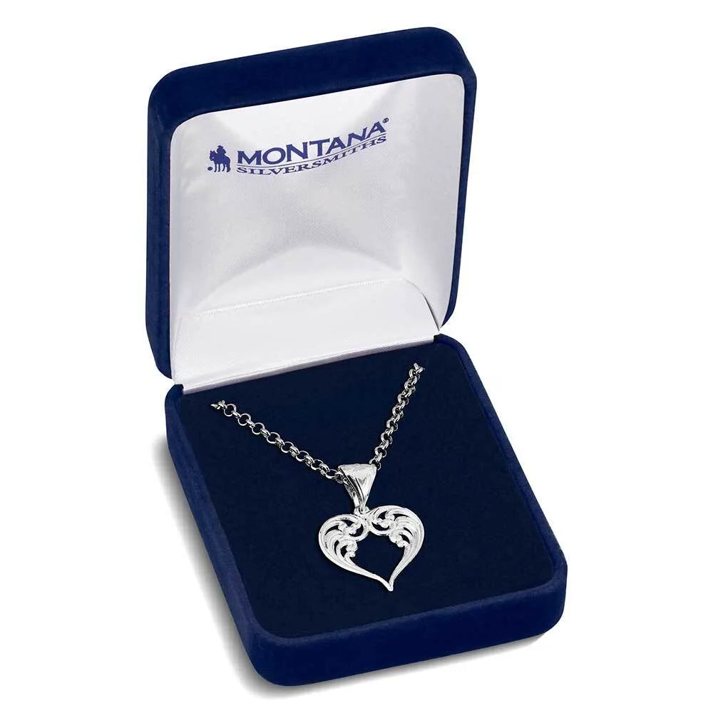 Women's Montana Silversmiths Out West Heart Necklace NC6138