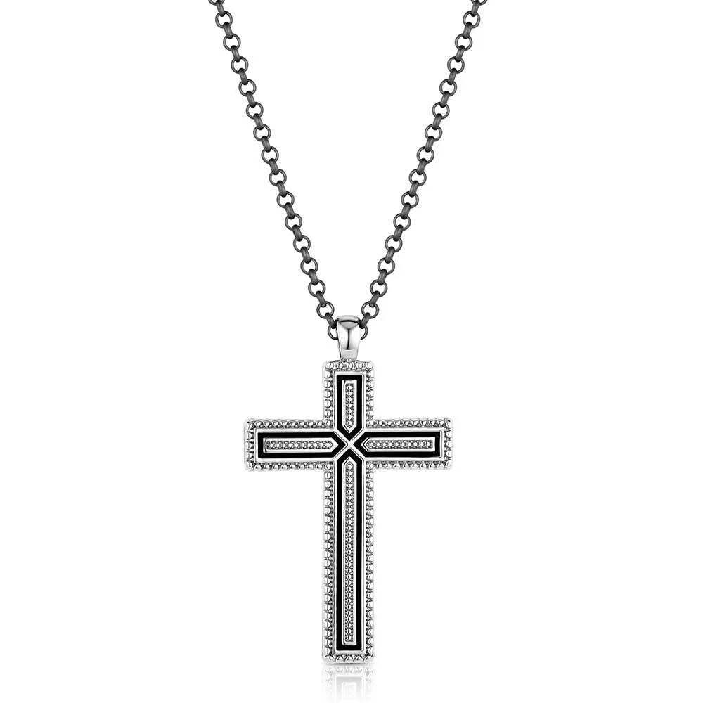Men's Montana Silversmiths Stability In Faith Cross Necklace NC6182