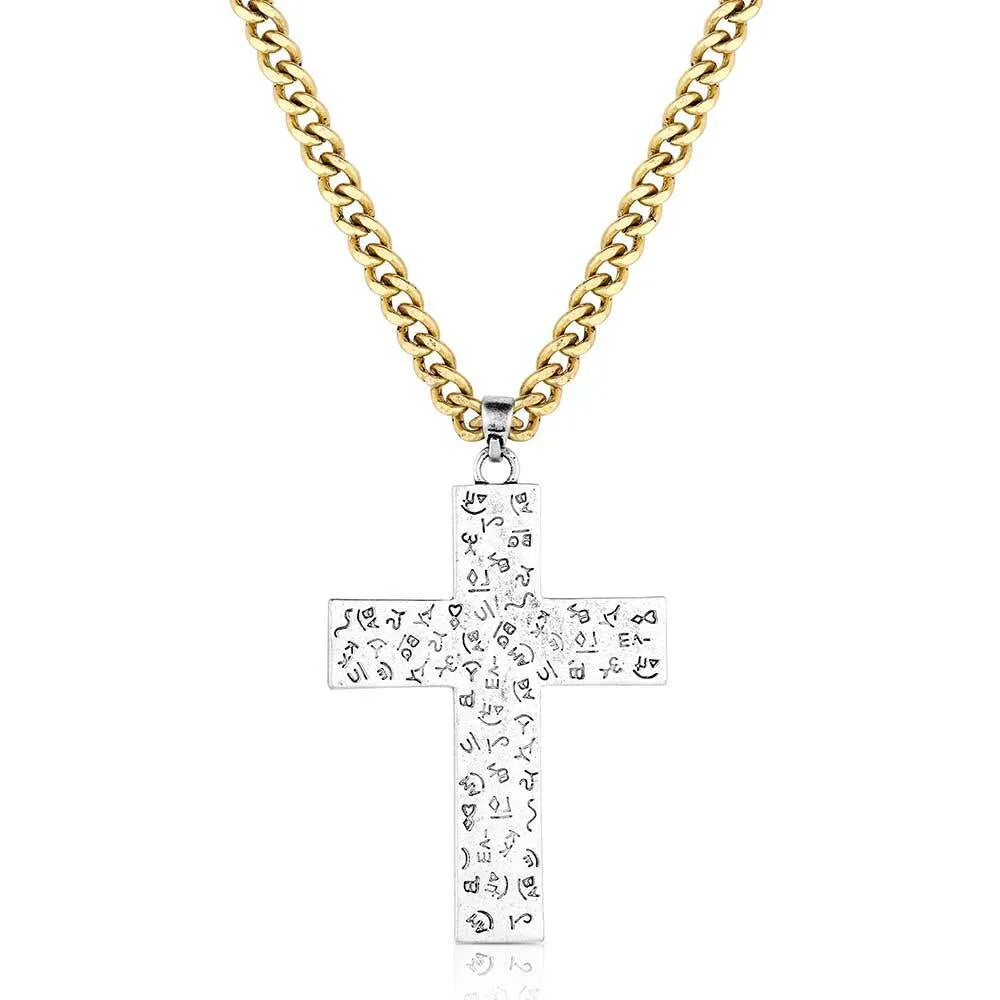 Men's Montana Silversmiths Faithful Tradition Cross Necklace NC6183