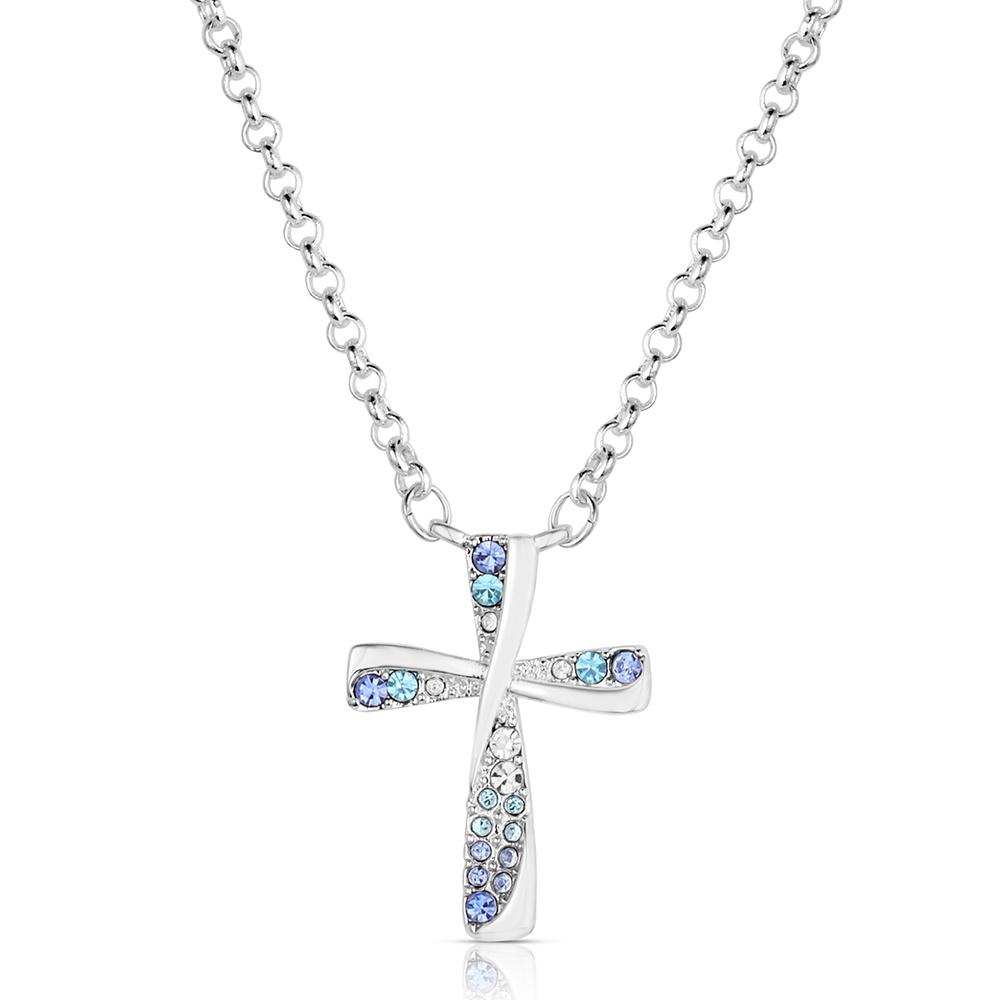 Montana Silversmiths Faith in Lights Cross Necklace NC6534