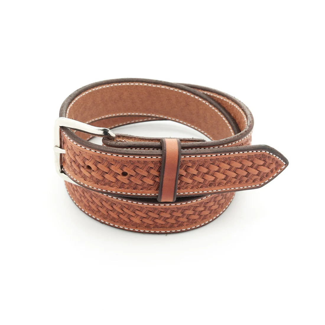 Men's Texas Saddlery Natural Basket Belt 1C25