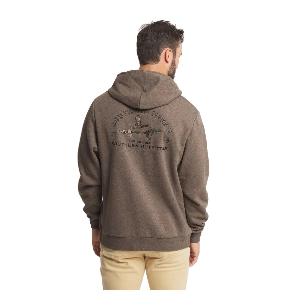Southern Marsh Men's Washed Dark Shale Searcy Heather Hoodie OAHH-WDS