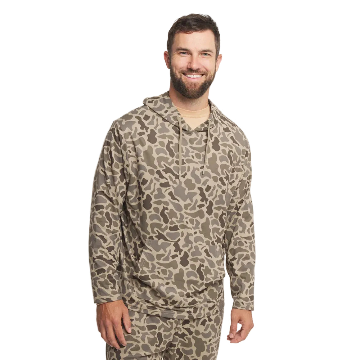 Southern Marsh Men's Dark Brown Retro Camo Baldwyn Active Hoodie OBWH-DBR