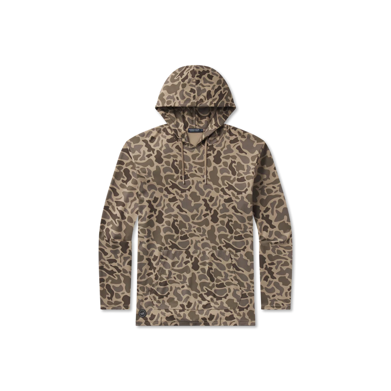 Southern Marsh Boy's Dark Brown Retro Camo Baldwyn Active Hoodie YOBWH-DBR