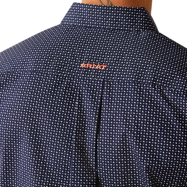 Men's Ariat Orrell Wf Classic Navy Print 10054826 - Crazy House Western Wear