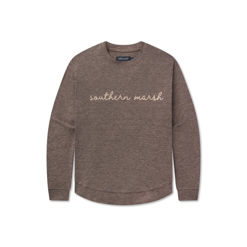 Southern Marsh Midnight Gray Terra Textured Vintage Sweater OTTS-MGY