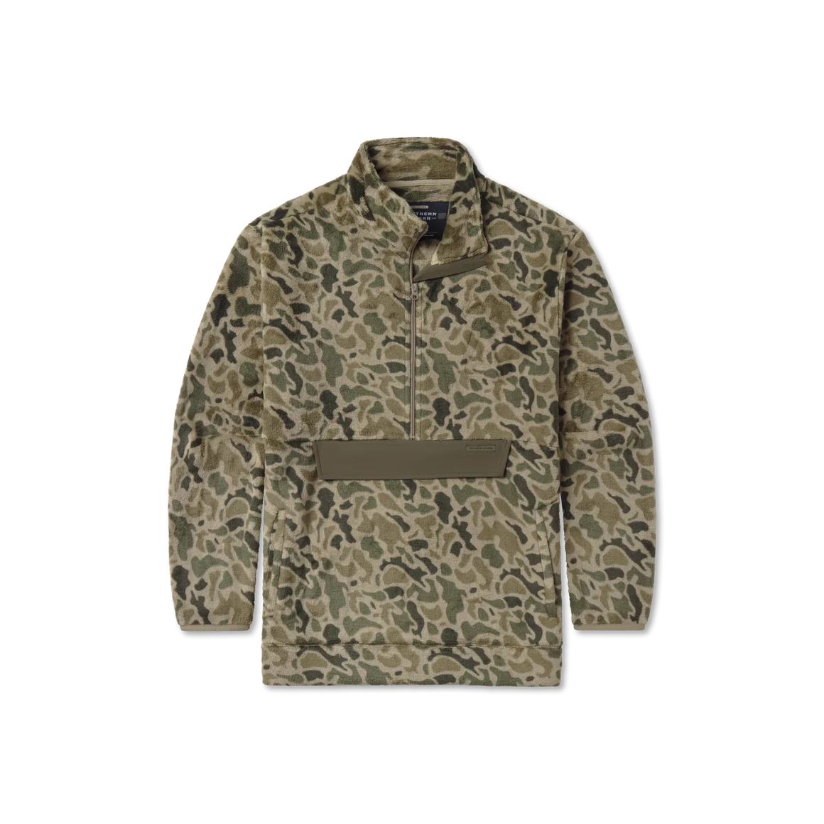 Southern Marsh Men's Dark Olive Retro Camo Wadsworth Fleece Pullover OWWP-DLV