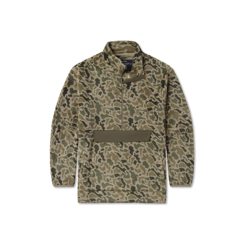 Southern Marsh Men's Dark Olive Retro Camo Wadsworth Fleece Pullover OWWP-DLV