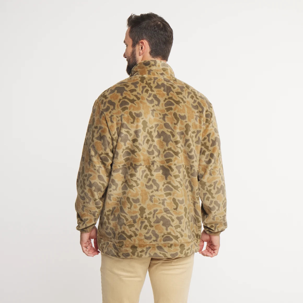 Southern Marsh Men's Light Brown Retro Camo Wadsworth Fleece Pullover OWWP-LBR