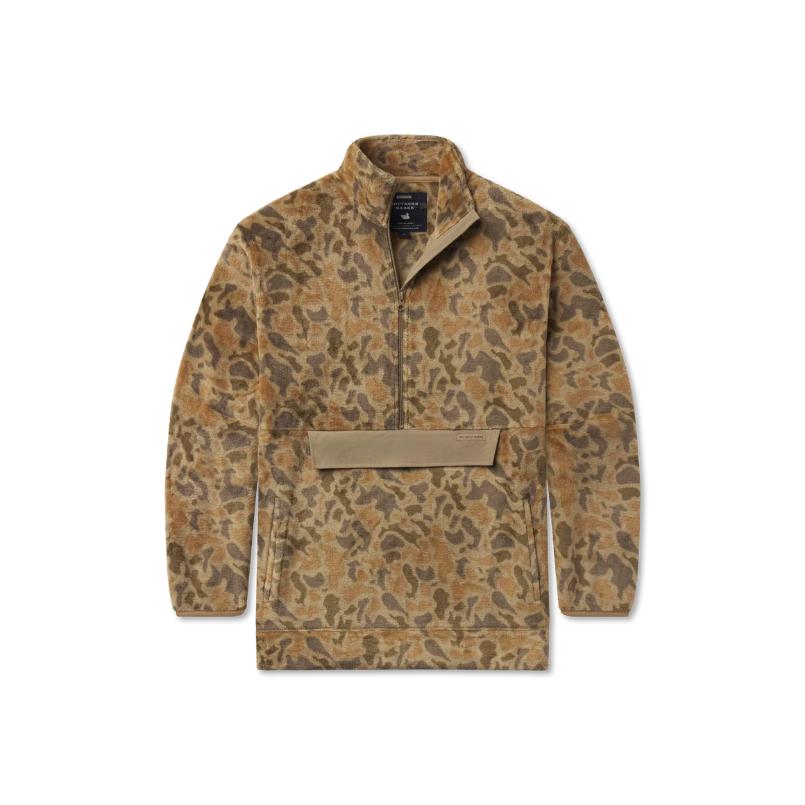 Southern Marsh Men's Light Brown Retro Camo Wadsworth Fleece Pullover OWWP-LBR