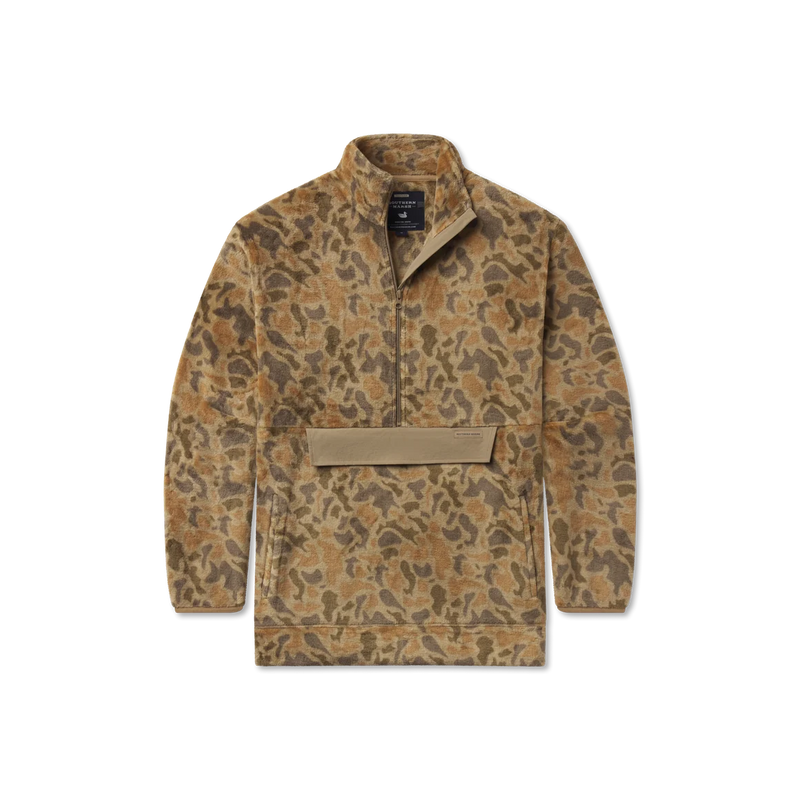 Southern Marsh Men's Light Brown Retro Camo Wadsworth Fleece Pullover OWWP-LBR