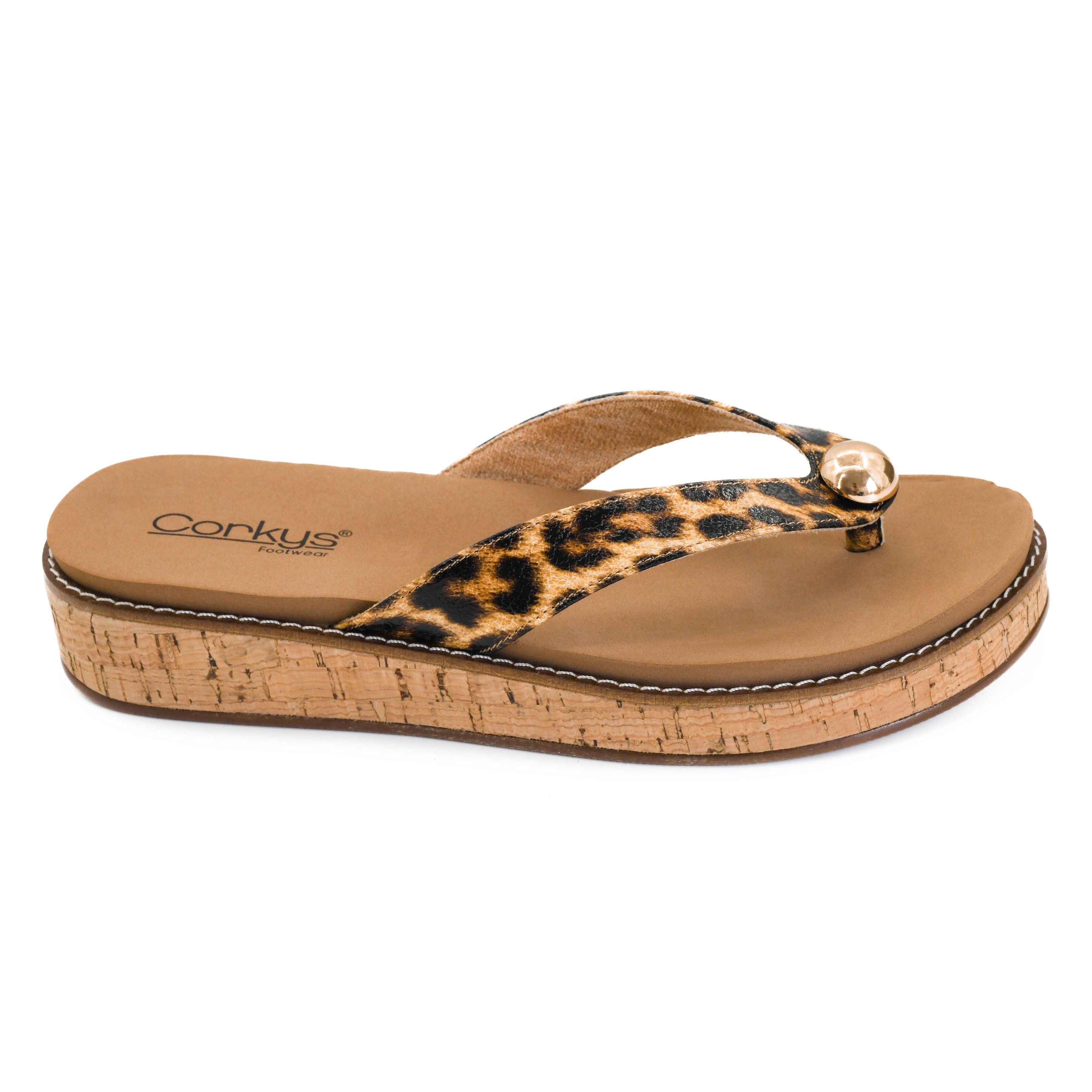 Women's Corkys Leopard Off The Deep End Flip Flops 41-0737-LEOP