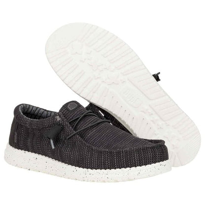 Men's Hey Dude Wally Stretch Sox Black and White 41898-066