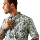 Men's Ariat Mint Cyrus Short Sleeve Button Up Shirt Image 10054820 - Crazy House Western Wear