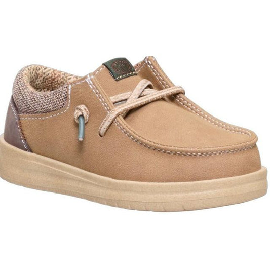 Boy's Hey Dude Classic Nut Faux Leather Slip On Shoes 44181-2AH