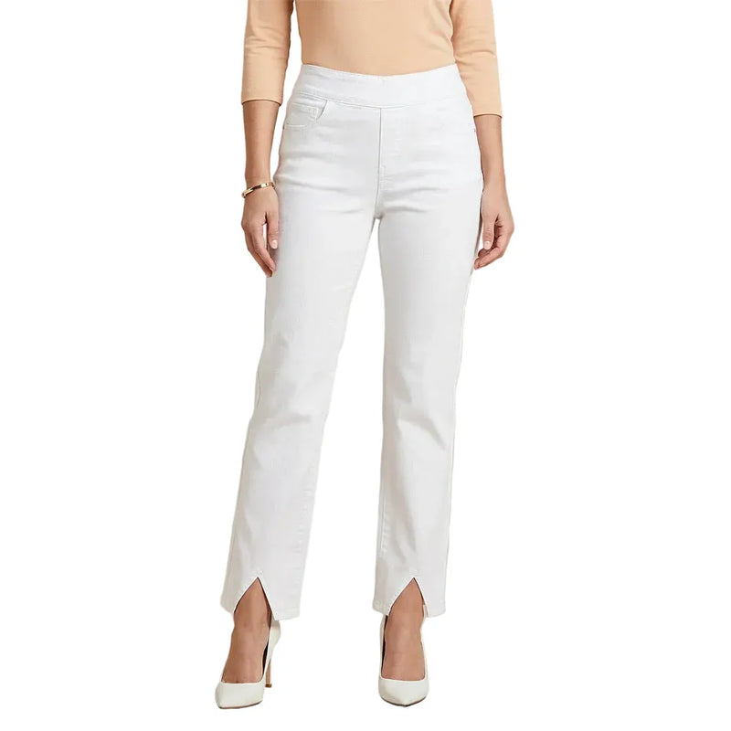 Women's Ethyl White Venus V Crop Pants P44WHTN