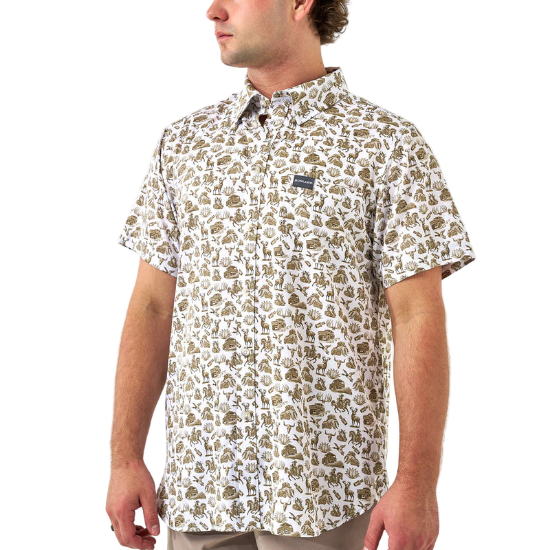 Men's Burlebo Performance Button Up "Into The Wild" PBU-ITW