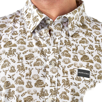 Men's Burlebo Performance Button Up "Into The Wild" PBU-ITW