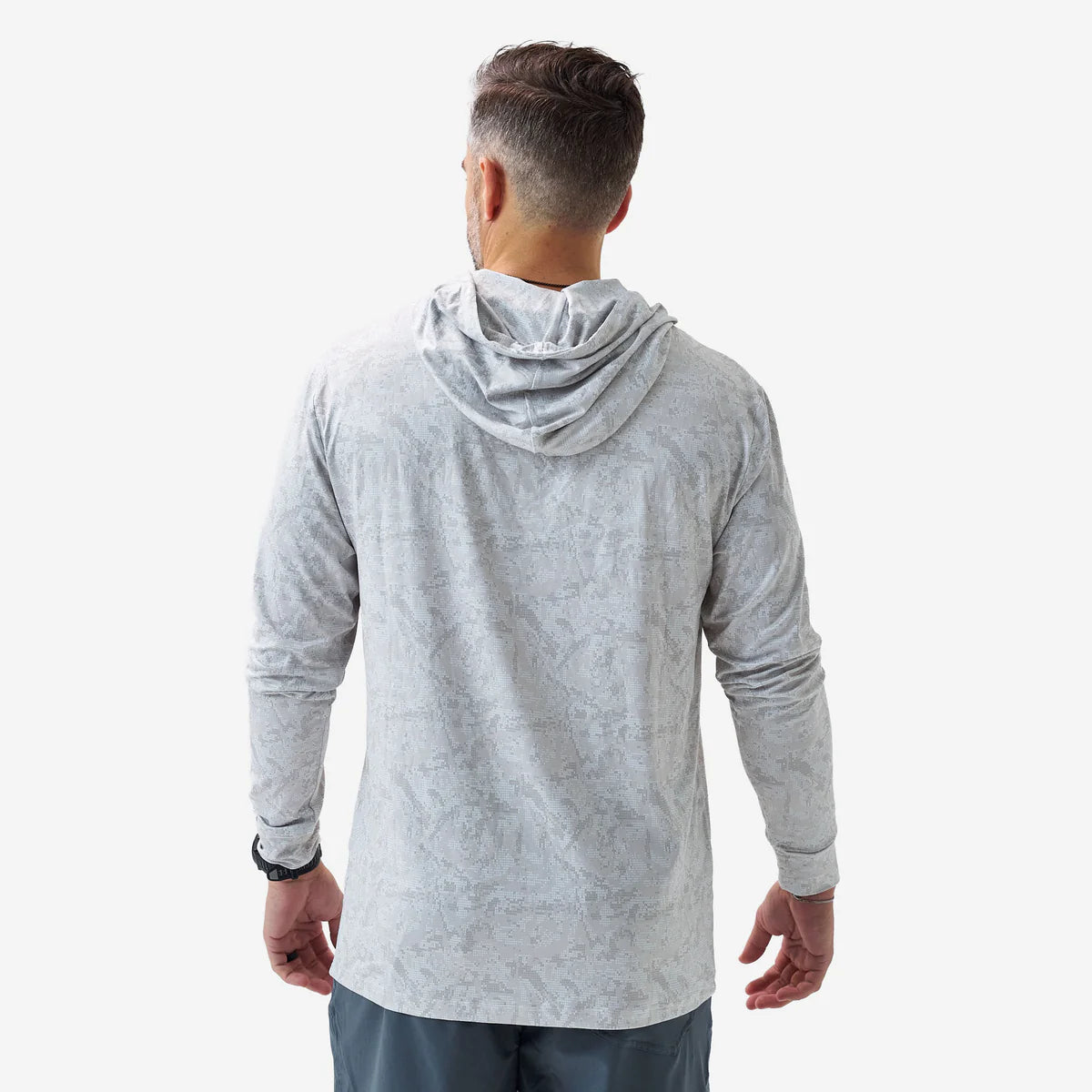 Men's Burlebo Ivory Digi Camo Performance Hoodie PH-DIGC-IVR