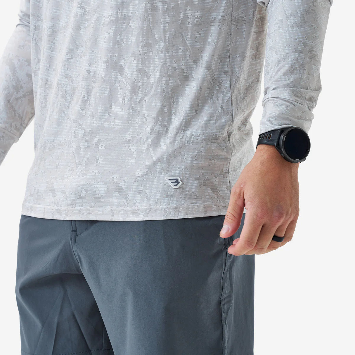 Men's Burlebo Ivory Digi Camo Performance Hoodie PH-DIGC-IVR