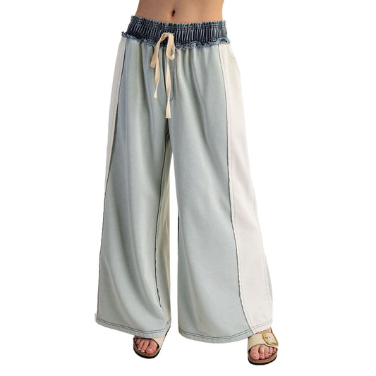 Women's ee:some Color Block Denim Drawstring Pants PK13002