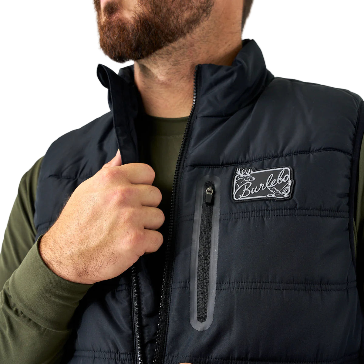 Men's Burlebo Black Puffer Vest