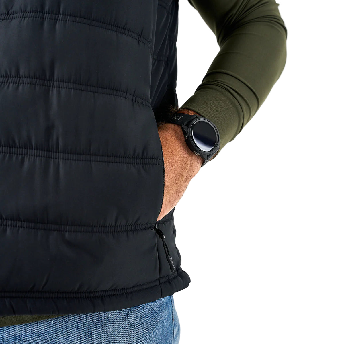 Men's Burlebo Black Puffer Vest