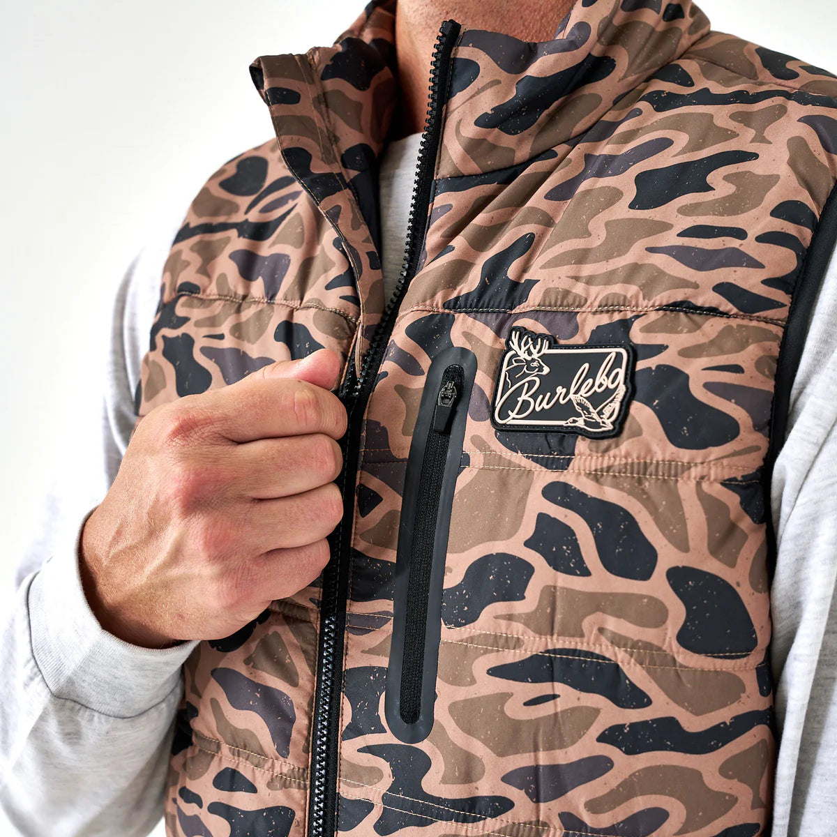 Men's Burlebo Gauge Camo Puffer Vest 