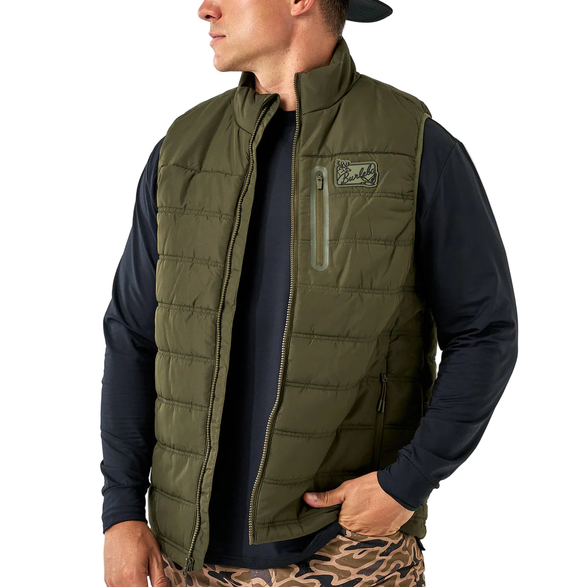 Men's Burlebo Mallard Green Puffer Vest