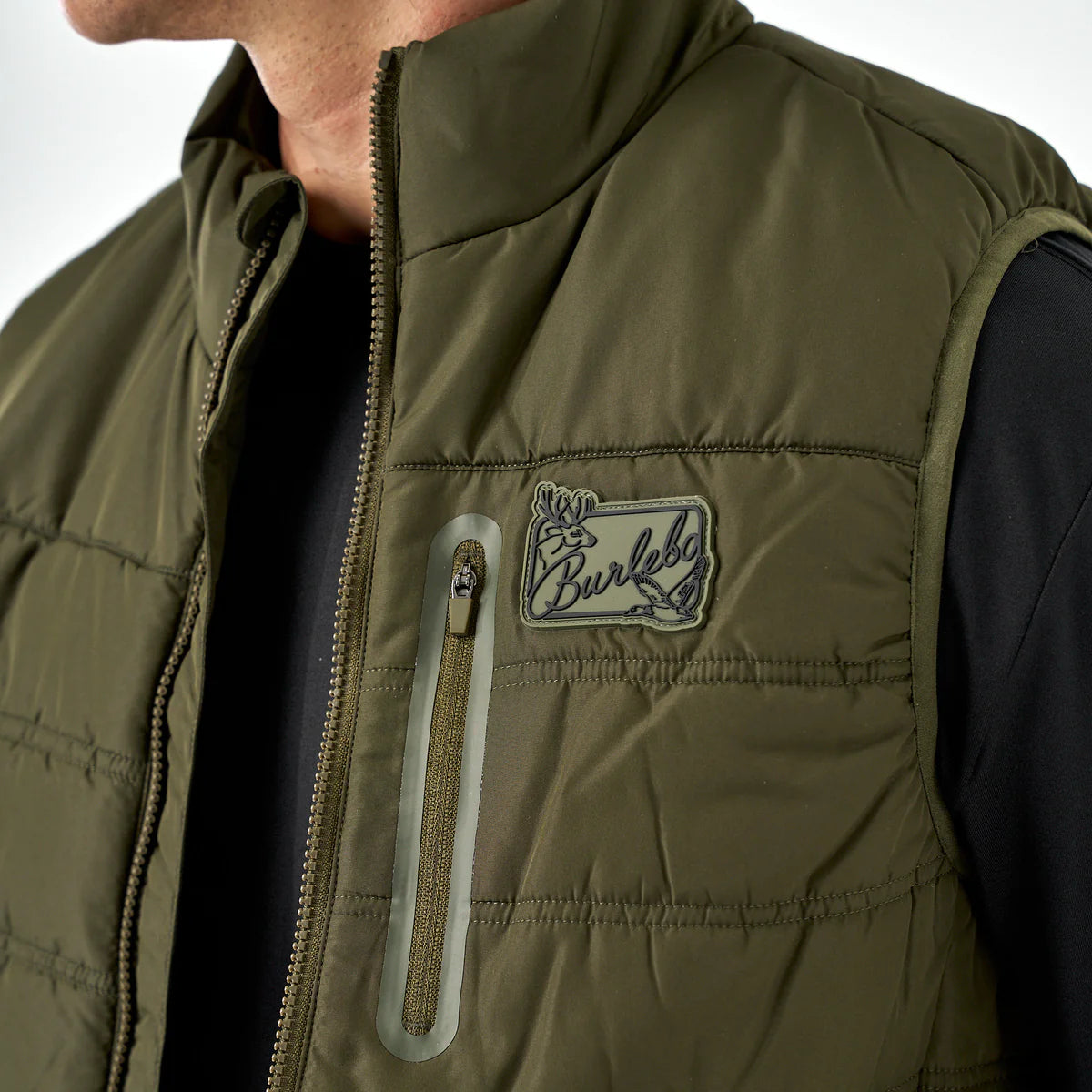 Men's Burlebo Mallard Green Puffer Vest