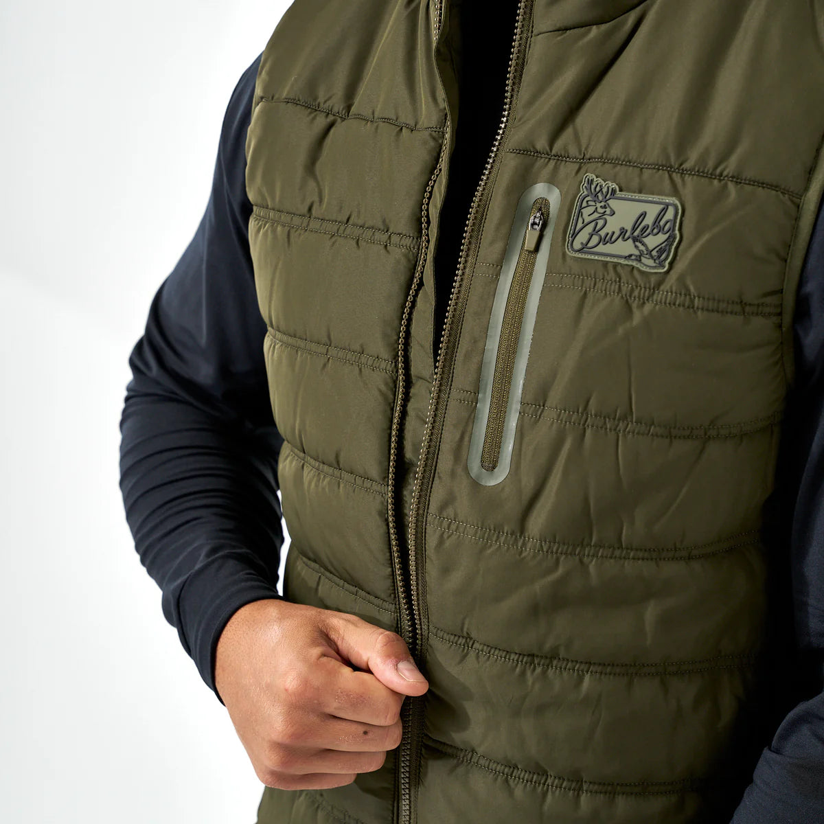 Men's Burlebo Mallard Green Puffer Vest
