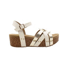 Women's Very Volatile White and Gold Wedges PV1043-PLAT - Crazy House Western Wear