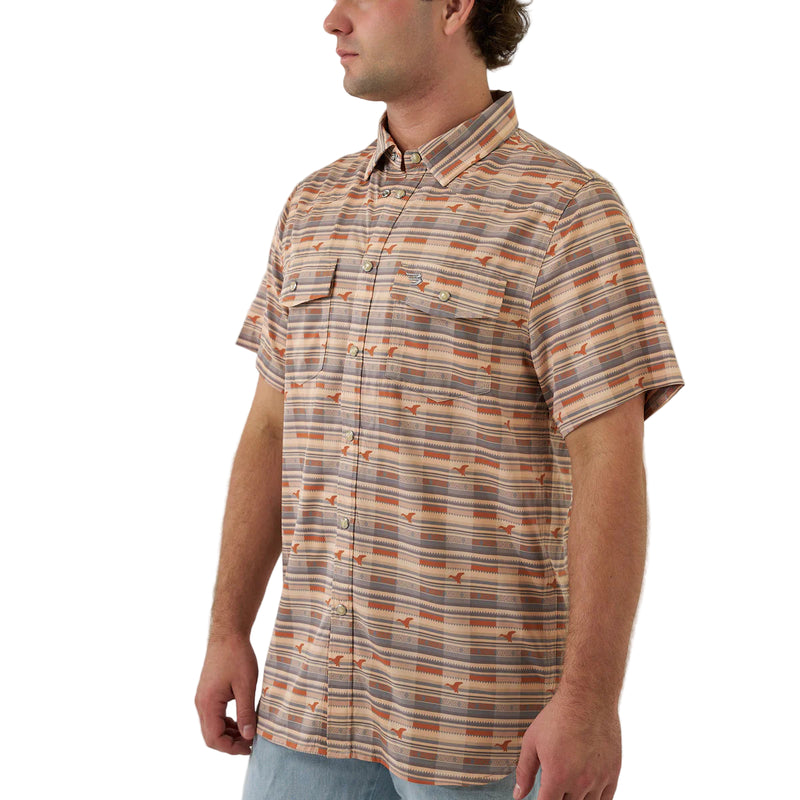 Men's Burlebo Performance Western Shirt Duck Hunter Plaid PWS-DKHPL