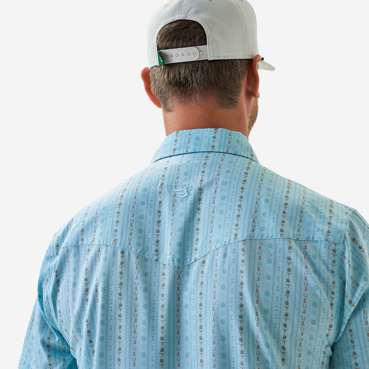 Men's Burlebo Blue Jean Burlebo Ranch Performance Western Shirt PWS-TBR-BJ