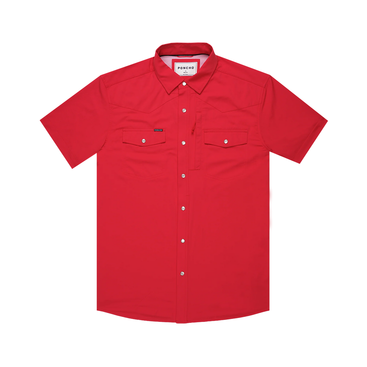 Poncho Men's Red "The Play Action" Pearl Snap Shirt 