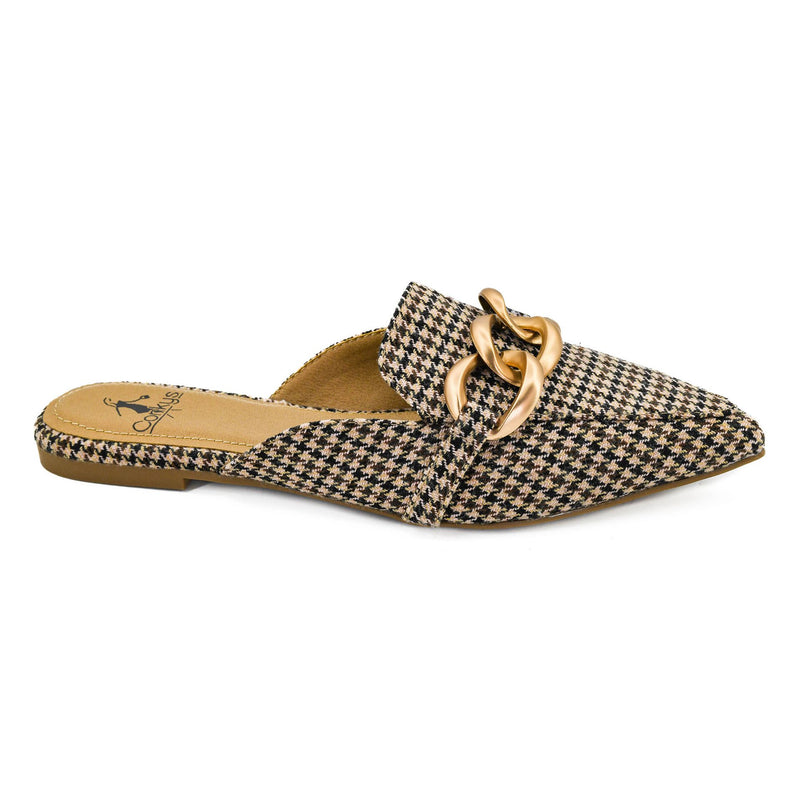 Women's Corkys "Playin For Keeps" Black and Tan Slip On Shoes 10-0202-BTHO