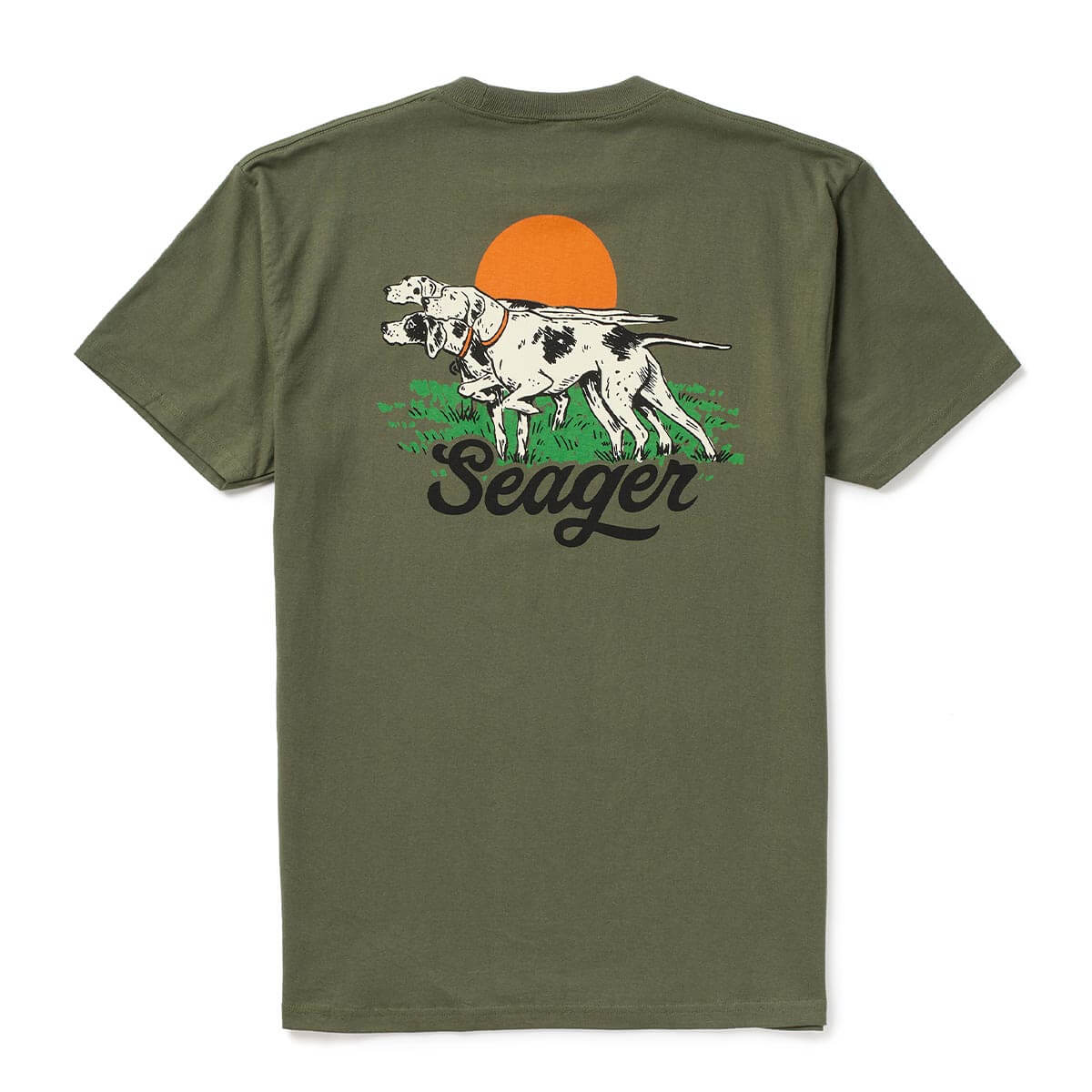 Men's Seager Surplus Green Pointer Tee Surplus Green MTSU26POINTMIL