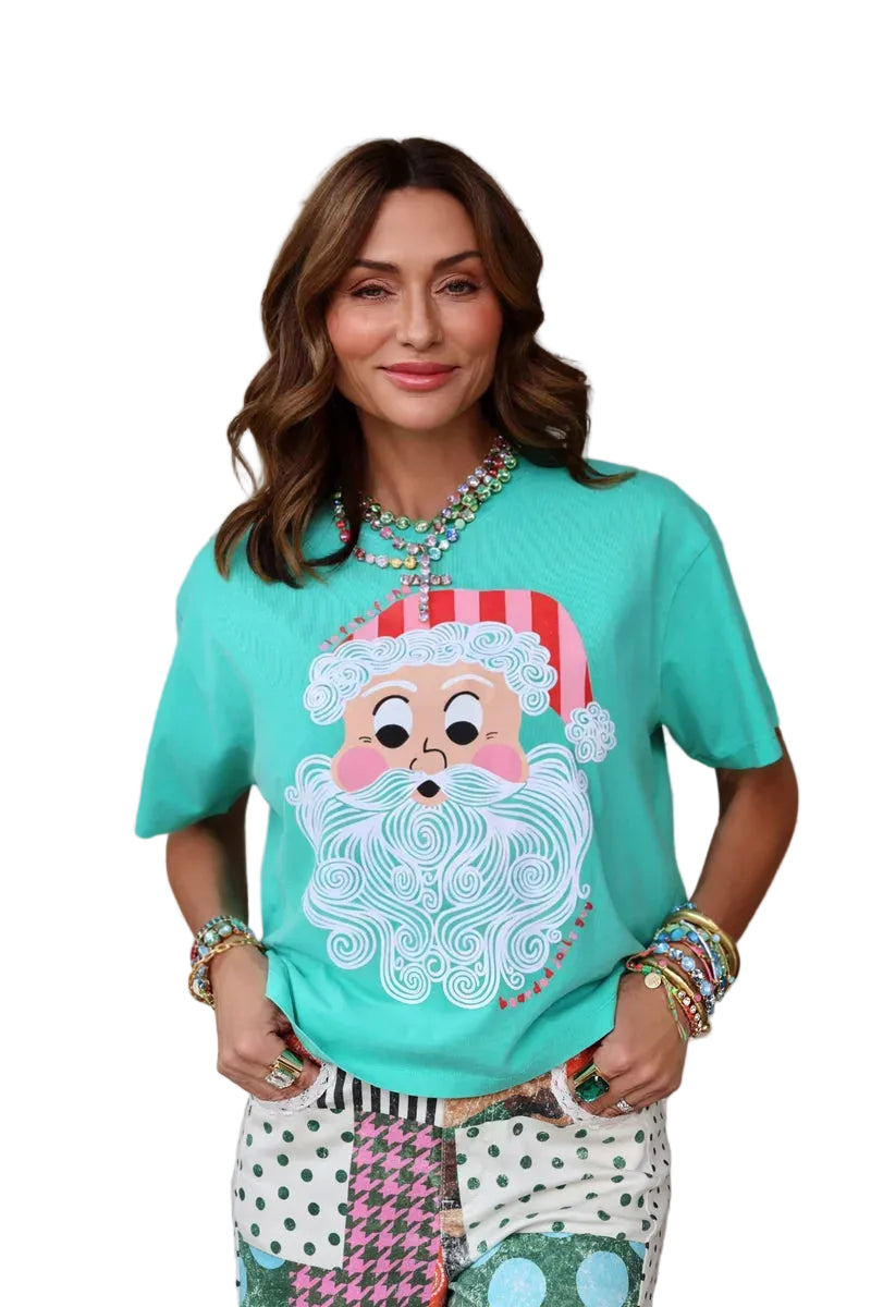 Poppy and Pine Women's Short Sleeve Big Fan Of The Bearded Jolly Guy Crop Tee 
