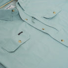 Poncho Men's Short Sleeve The Antilles Washed Teal Button Up Shirt 