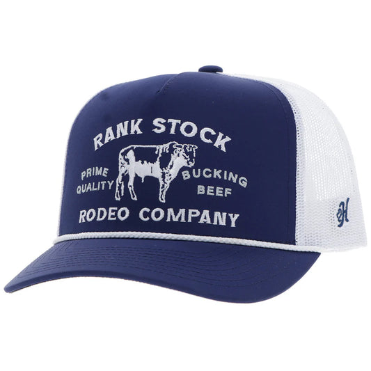 Men's Hooey "Rank Stock" Navy and White Hat 2562T-NVWH - Crazy House Western Wear