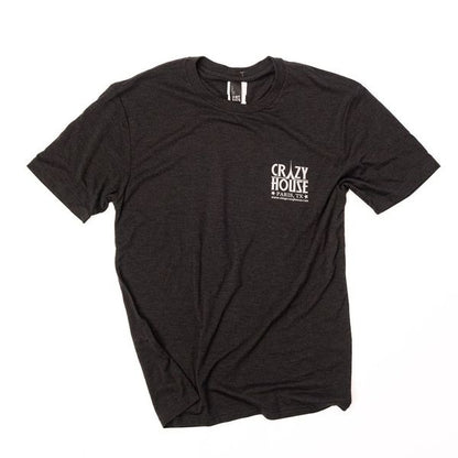 Black Crazy House Specialty T-shirt with Texas On The Back - Crazy House Western Wear