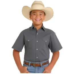 Boy's Rock & Roll Short Sleeve 2 Pocket Snap Shot RBN3S06550