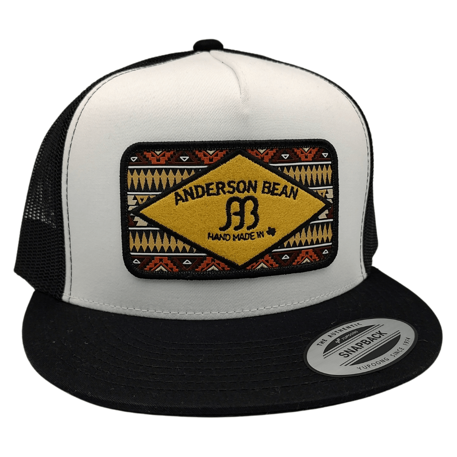 Anderson Bean Black and White Aztec Patch Cap - Crazy House Western Wear