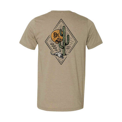 Red Dirt Diamond Cactus T-Shirt - Crazy House Western Wear