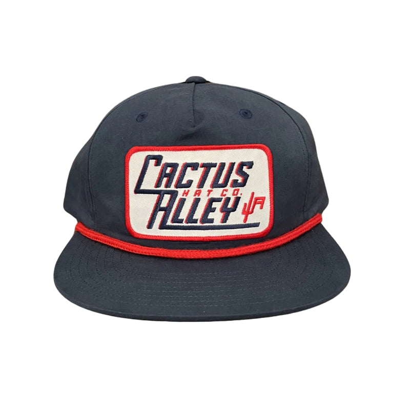 Men's Cactus Alley "New Retro" Blue Snapback with Red Rope