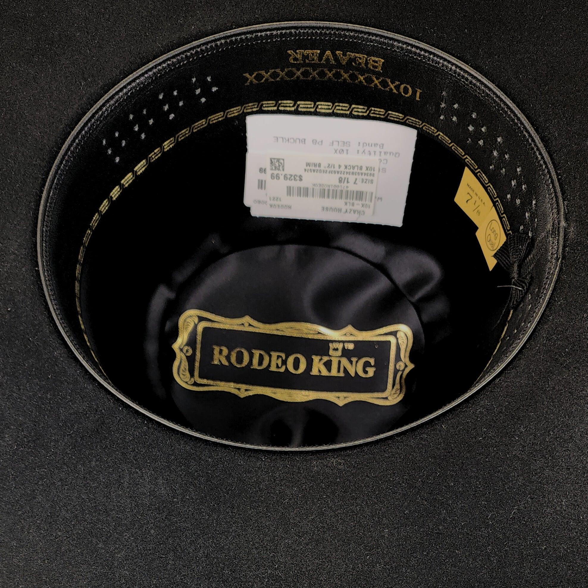Rodeo King 10X Black 4 1/2" Felt Hat - Crazy House Western Wear