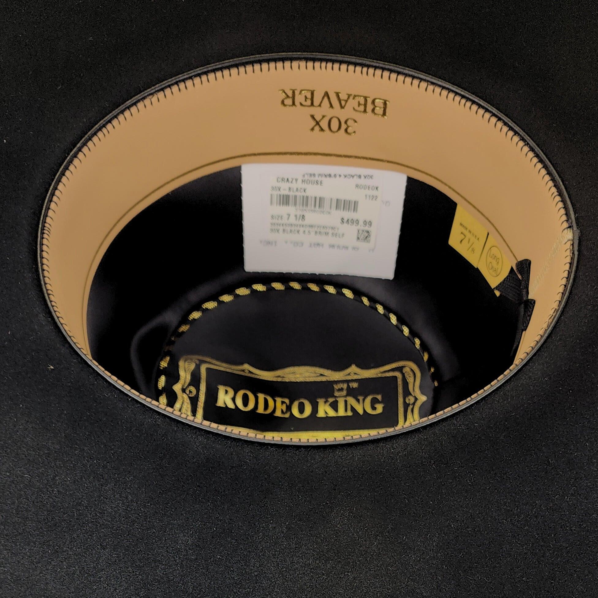 Rodeo King 30X Black 4 1/2" Felt Hat - Crazy House Western Wear